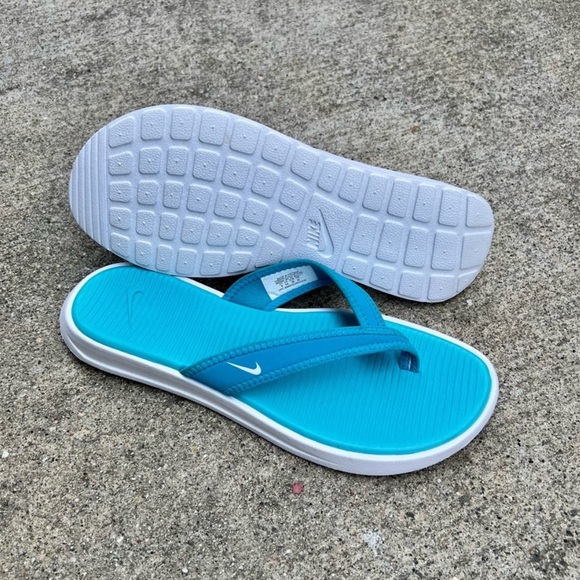 WMNS NIKE ULTRA CELSO THONG LIGHT BLUES OCEANS FLIPS FLOPS - Picture 2 of 12